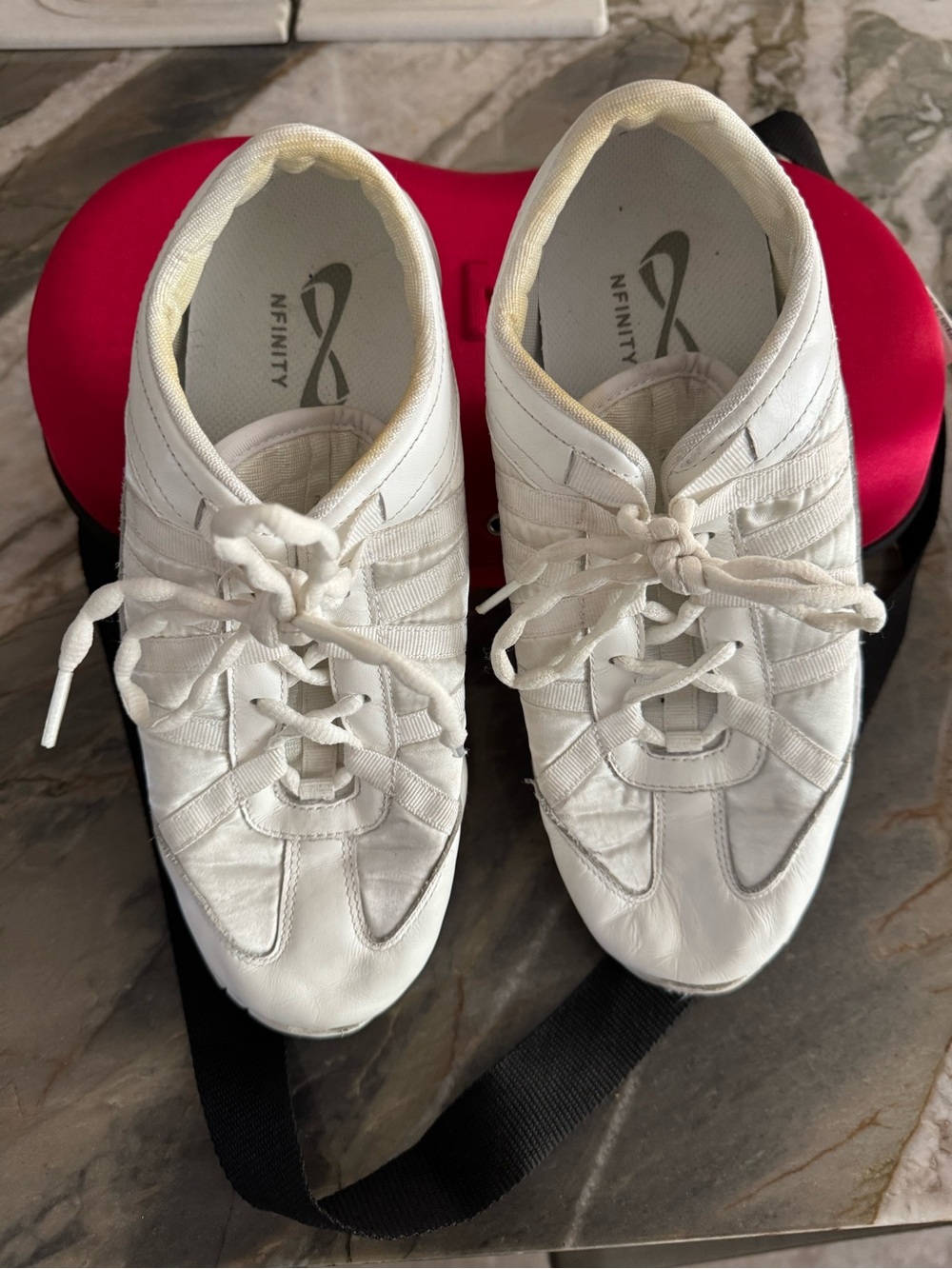 NFINITY Revolution Women's White Leather Training Sneakers